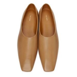 The Row Tan Square Toe Pump Flats